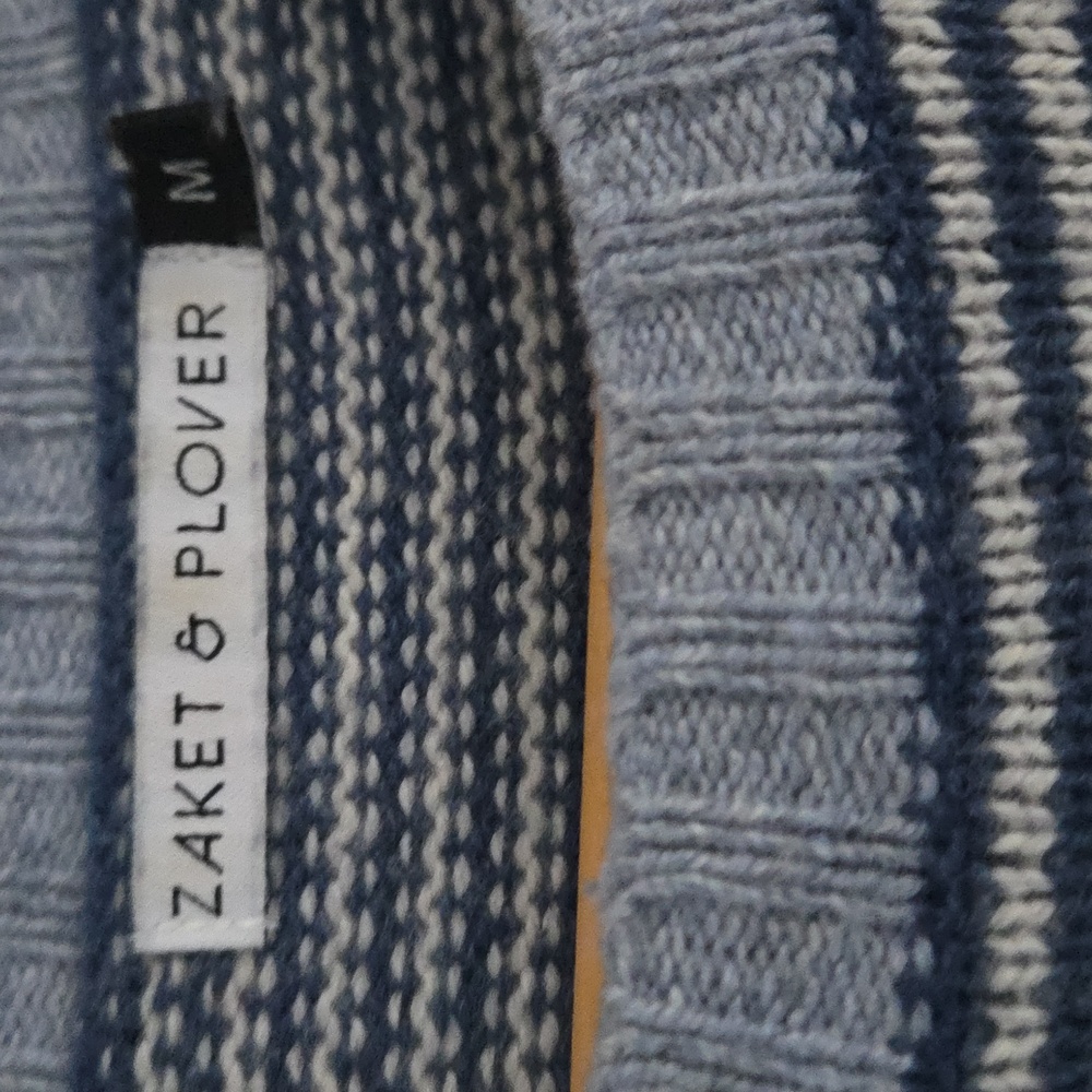 Zaket And Plover Merino Striped Sweater M - Picture 5 of 8